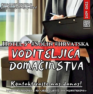 VODITELJ/ICA DOMAČINSTVA (m/ž) - HOTEL 5* - SOLIN / SPLIT