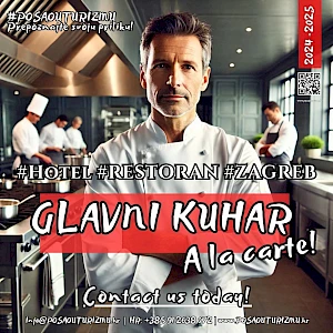 GLAVNI KUHAR (m/ž) - Hotel / Restoran A la carte- Zagreb