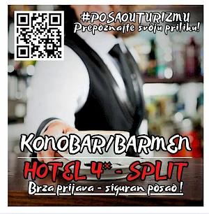 KONOBAR/BARMEN (m/ž) - Hotel 5* - Split