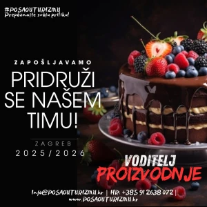 VODITELJ PROIZVODNJE – SLASTIČAR (m/ž)  - Slastičarnica/Caffe Barovi, Zagreb