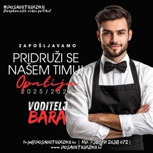VODITELJ SMJENE BARMEN (m/ž) - Hoteli 4*, Opatija