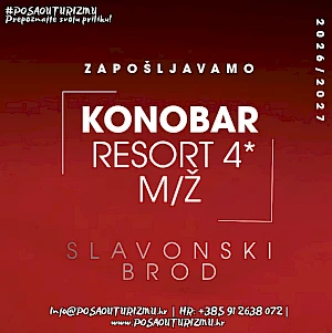 KONOBAR A LA CARTE (m/ž) - TURISTIČKI RESORT / RANCH, SLAVONSKI BROD