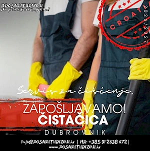 DJELATNICA / DJELATNIK ZA ČIŠĆENJE (m/ž) - Servis za čišćenje, Dubrovnik  