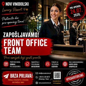 RECEPCIONAR (m/ž) - Luxury Resort 4*, Novi Vinodolski