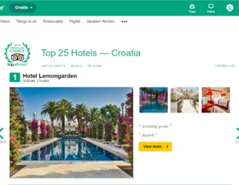 Hrvatski hoteli na TOP listama